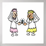 Lesbian Cute Brides Poster