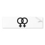 lesbian icon black bumper sticker