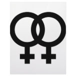 lesbian icon black letterhead design
