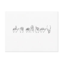 Lesbian in Sign Language Postcards