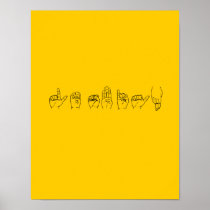 Lesbian in Sign Language Print