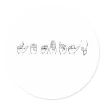 Lesbian in Sign Language Stickers