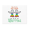 Lesbian Just Married postcards