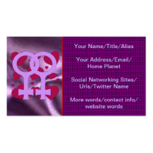 Lesbian Marriage Hearts Business Card