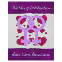 Lesbian Marriage Hearts Flyer