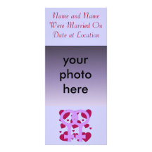 Lesbian Marriage Hearts Personalized Rack Card