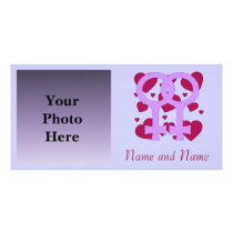 Lesbian Marriage Hearts Picture Card