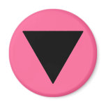 Lesbian Pride Black Triangle Refrigerator Magnet