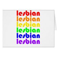 Lesbian Rainbow Greeting Card