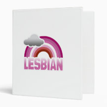 LESBIAN RAINBOW VINYL BINDERS