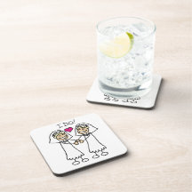 Lesbian Wedding Bridal Coaster