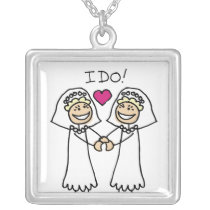 Lesbian Wedding Bridal Custom Necklace