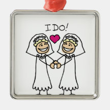Lesbian Wedding Bridal Ornament