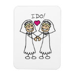 Lesbian Wedding Bridal Rectangular Magnets