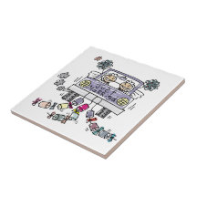 Lesbian Wedding Brides Ceramic Tiles