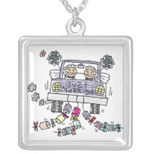 Lesbian Wedding Brides Pendant