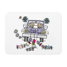 Lesbian Wedding Brides Rectangle Magnets