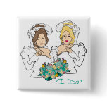 Lesbian Wedding Button