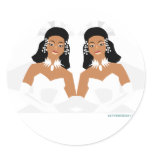 Lesbian Wedding Favors Round Sticker
