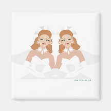 Lesbian Wedding Favours Refrigerator Magnets