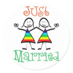 Lesbian Wedding Favours stickers