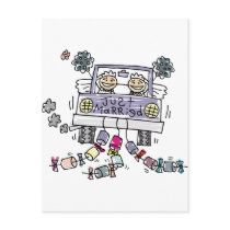 Lesbian Wedding Just Married Postcards