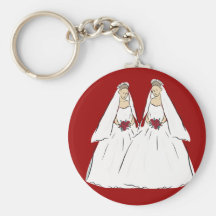 Lesbian Wedding Key Chains