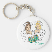 Lesbian Wedding Keychain