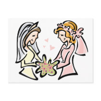 Lesbian Wedding Post Card