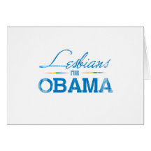 Lesbians for Obama Vintage.png Greeting Cards