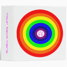 Lesbians Round Rainbow Customizable Avery Binder