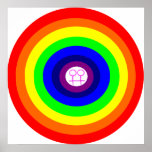 Lesbians Round Rainbow Poster posters