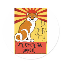 LeShiba Round Sticker