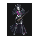 "Leslie" Black Beauty Guitar Rocker Fairy Post Cards