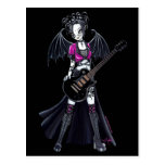 "Leslie" Black Beauty Guitar Rocker Fairy Post Cards