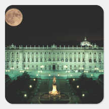 L'Espagne, le Madrid, le Royal Palace et la plaza  Stickers Carrés