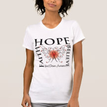 L'espoir croient la foi - maladie cardiaque t-shirts