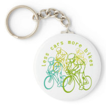 Less cars more bikes key chain