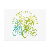 Less cars more bikes postcards