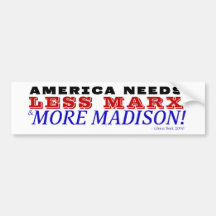 Less Marx More Madison! Bumper Stickers