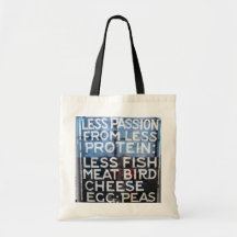 Less Passion From Less Protein Canvas Bags