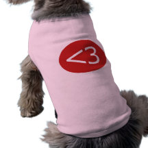 Less Than Three Heart Doggie Tee