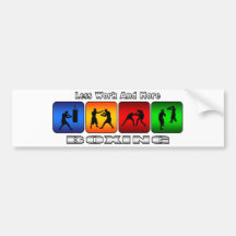 Less Work And More Boxing Bumper Sticker