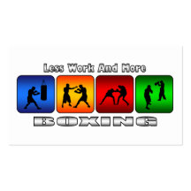 Less Work And More Boxing Business Cards