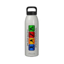 Less Work And More Football Water Bottle
