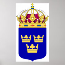 Lesser Coat of Arms Sweden Official Symbol Logo
