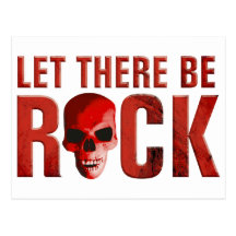 let accélérateur de prise there jouer du rock skul carte postale
