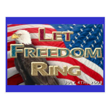 Let Freedom Ring Postcard