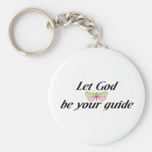 Let God be your guide Keychain