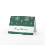 Let it Snow Christmas Greeting Card, Green